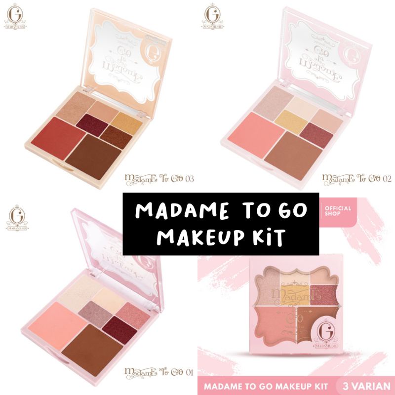 Madame Gie Face Pallete | Madame To Go | Moondust | Take 5 | Playful Face Pallette | Madame Complete Makeup Kit| Getaway