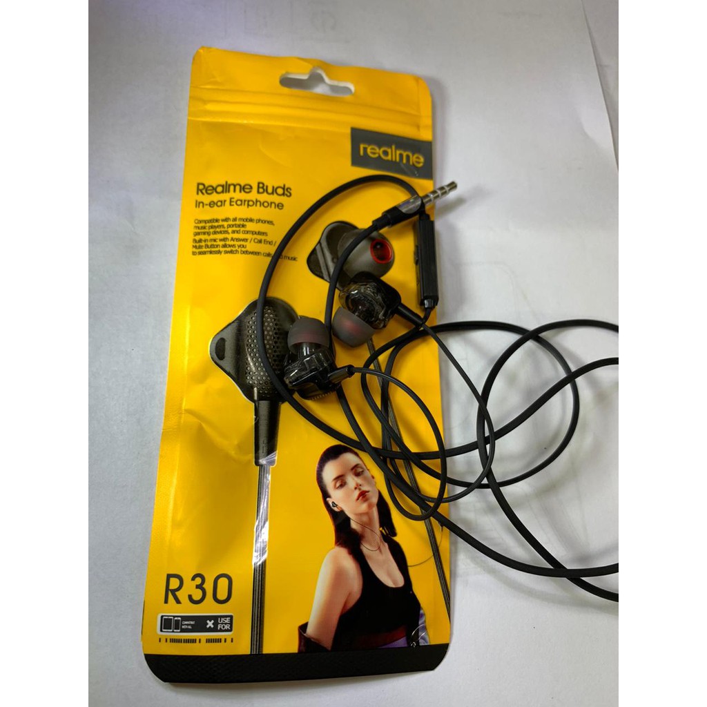 earphone handsfree purebass realme buds RMA101 / MA11 / R32 / QP-005 / AT-038 / RMA103 / R30 / R88 / R35