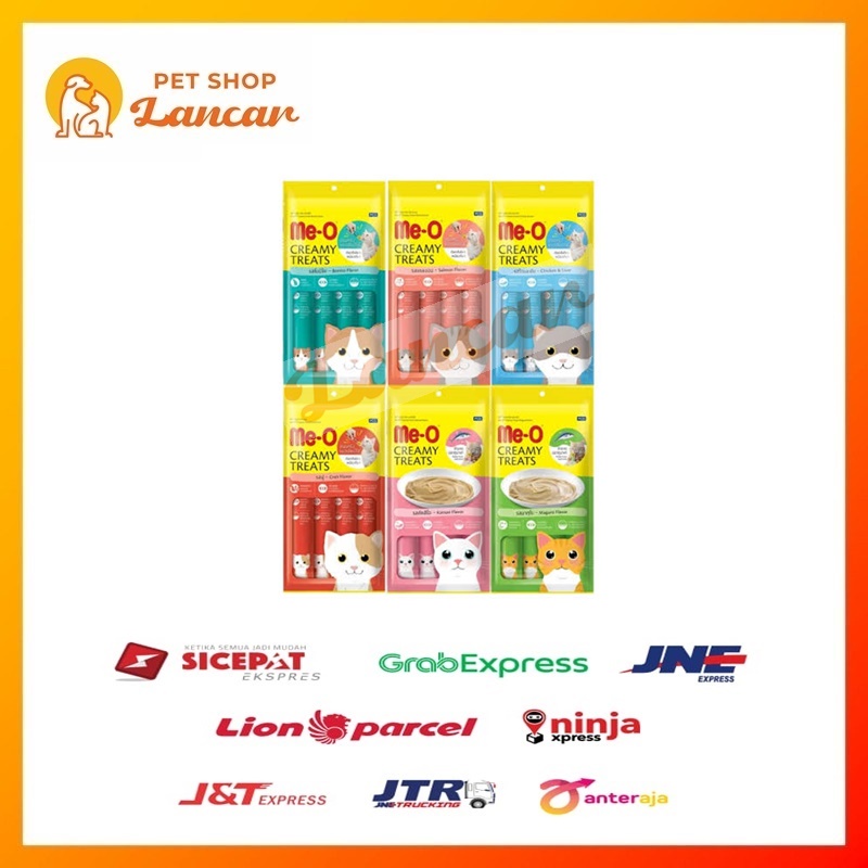 MeO Me-O Creamy Treats Snack Makanan Kucing isi 4 pcs / 15gr x 4