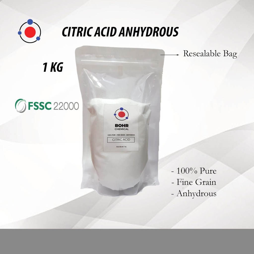 

Citric Acid Anhydrous / Asam Sitrat / Asam Sitrun Food Grade 1 kg