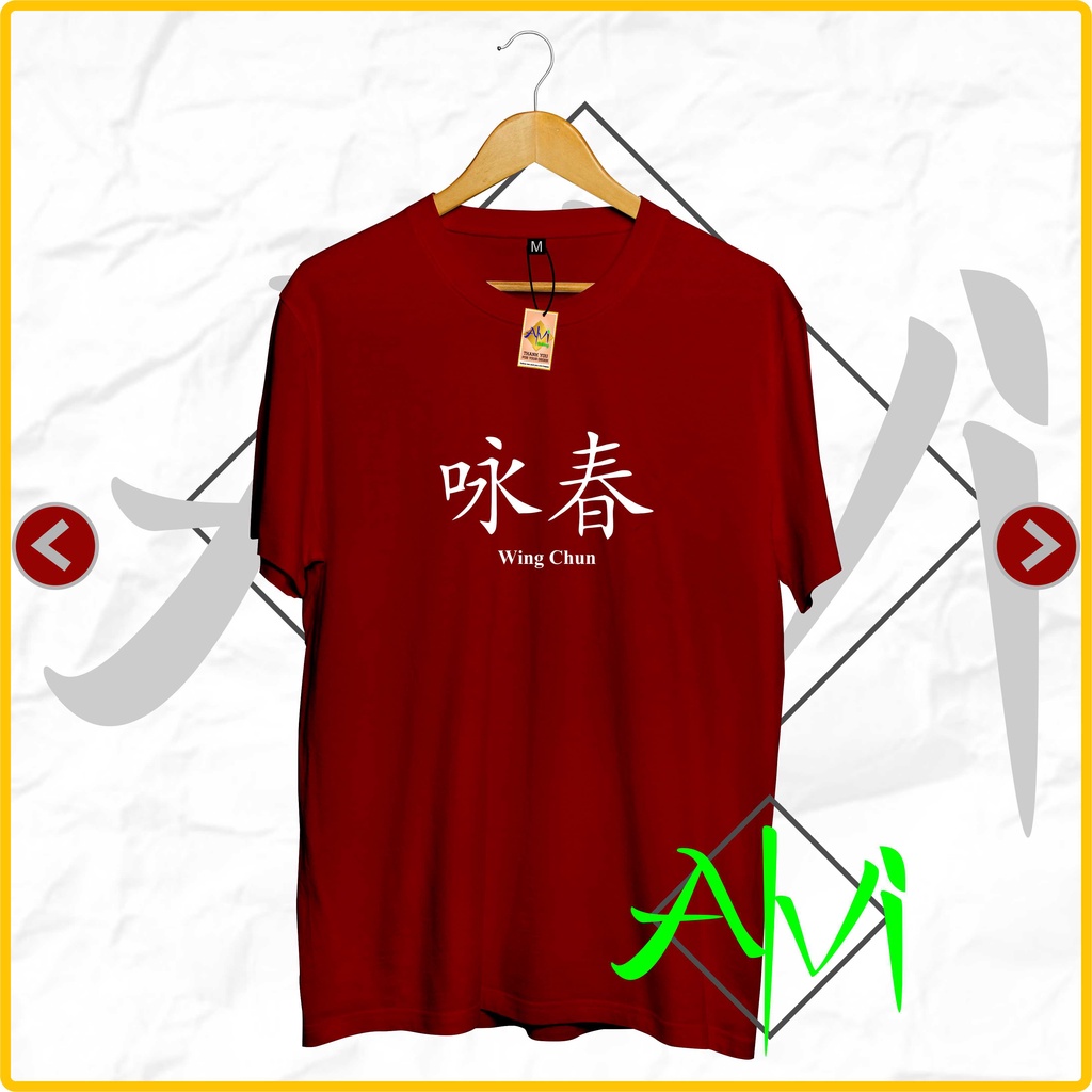 kaos wing chun / kaos jepang anime / kaos murah /  kao spria / alvi store20 / kanji jepang kece kere