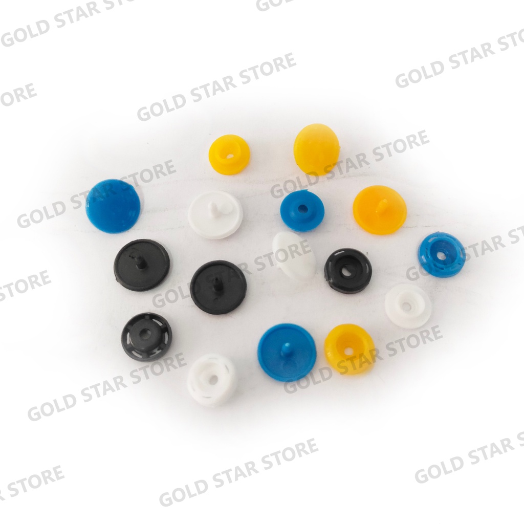 Kancing Snap Button 15mm Kancing Jaket Plastik Kancing Cetet Kancing Cetik Isi 1 Gross