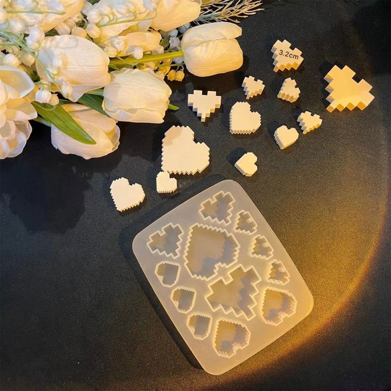 SIY  Handmade Love Heart Shape Ornaments Epoxy Resin Mold Necklace Pendants Silicone Mould DIY Crafts Jewelry Decorations Casting Tools