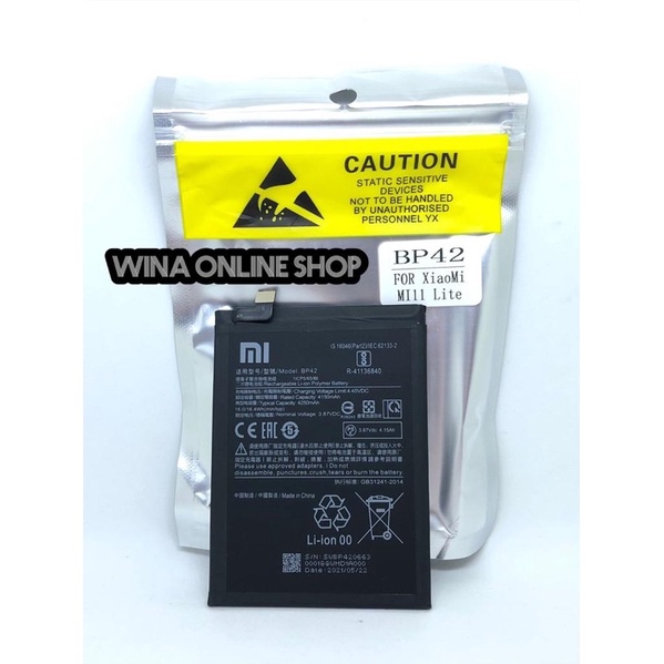 Baterai Mi 11 Lite Original BP42 Mi 11 Lite