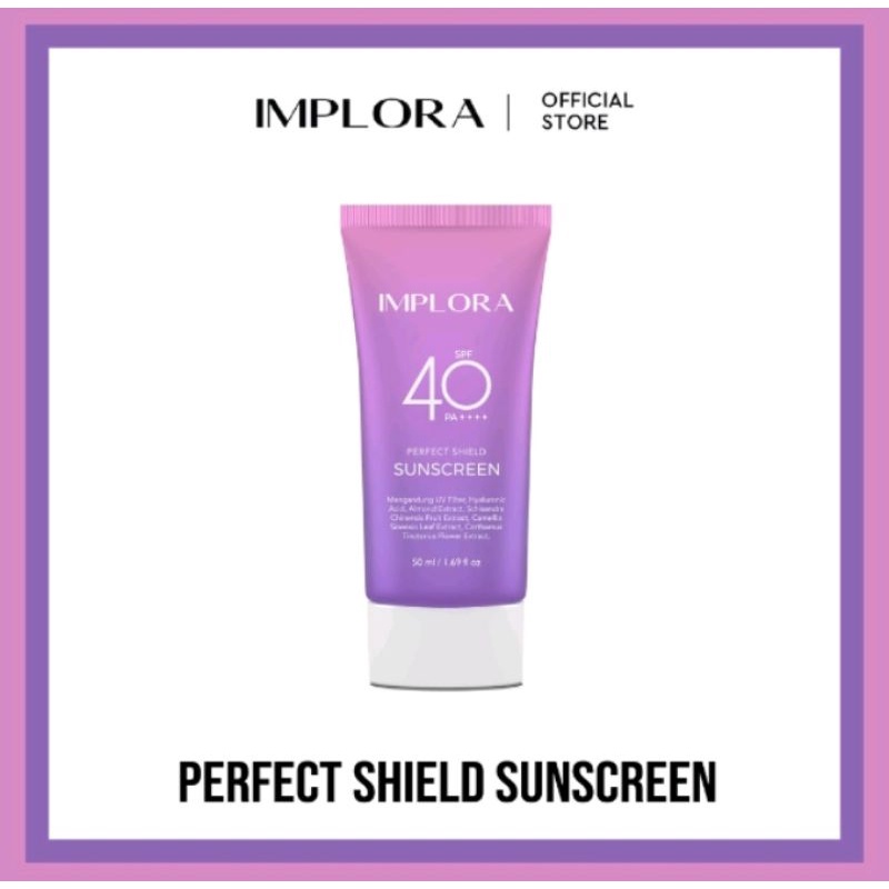 ✨SHASYA✨ IMPLORA Perfect Shield Sunscreen SPF40 PA++++ 50ml - Sunscreen UV Filter Original BPOM