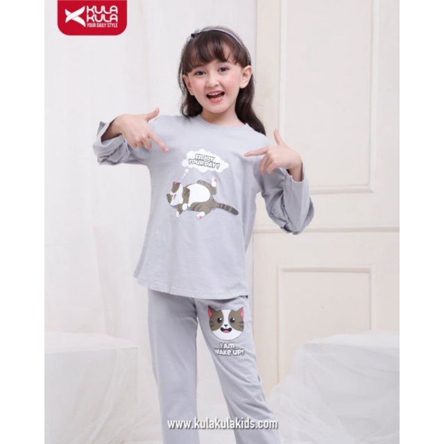 Setelan Anak Perempuan Set Cutie Cat By Kulakula