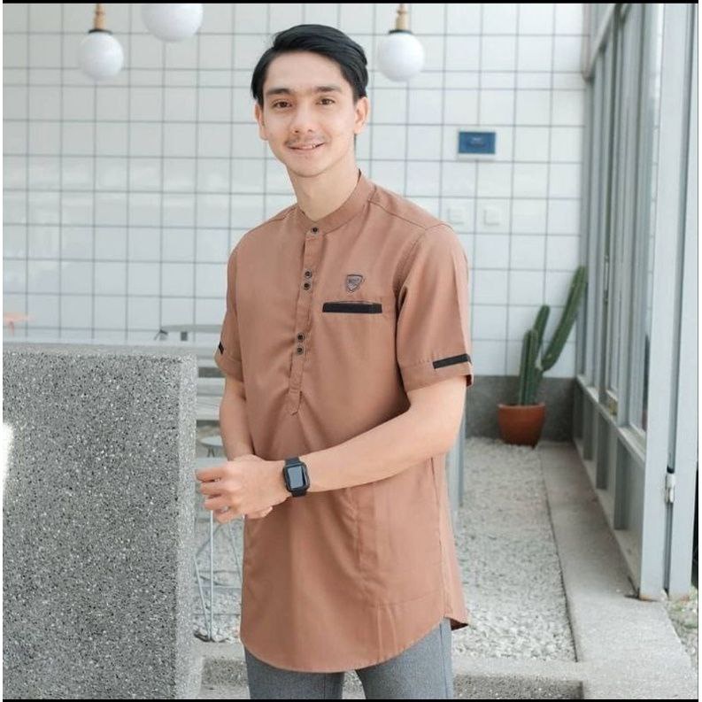 Baju Koko Kurta Lengan Pendek Matt Katun Adem Tebal