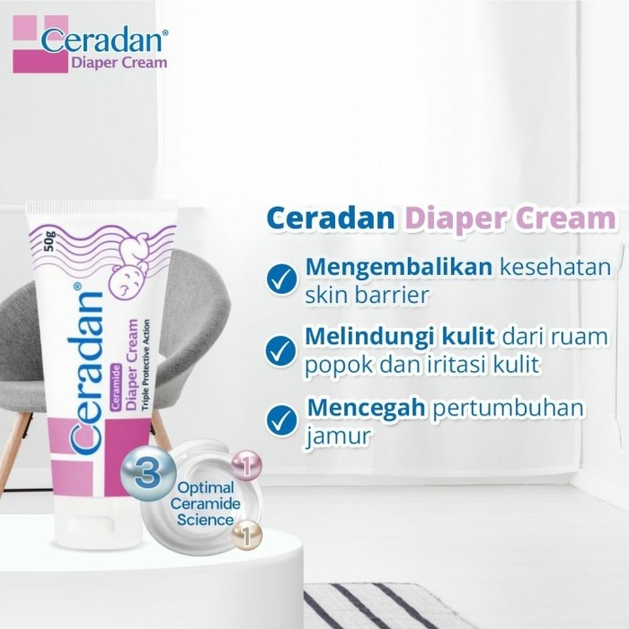 CERADAN Baby Diaper Cream 50gr Ceramide Krim Popok Bayi