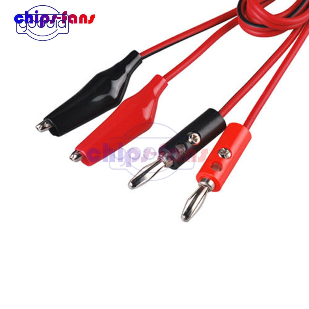 Kabel Klip Uji Alligator Ujung Ganda Ke Usb Male Hook Lead Banana Plug