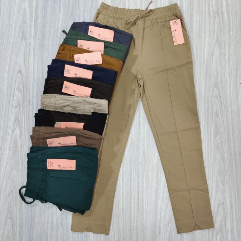 CELANA PANJANG TEBEL SETRICH TRILEG SIMPLE ME