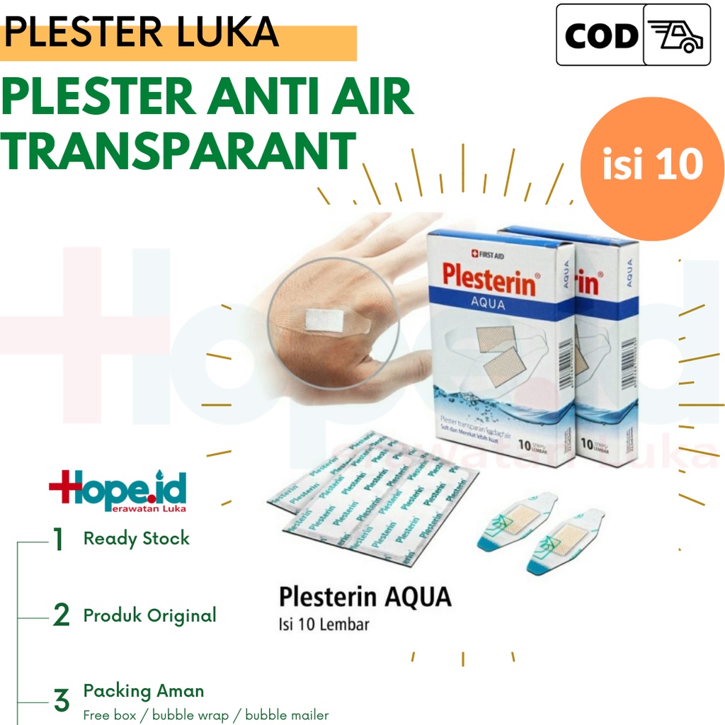 Plesterin Aqua | Plester Luka Transparant Anti Air