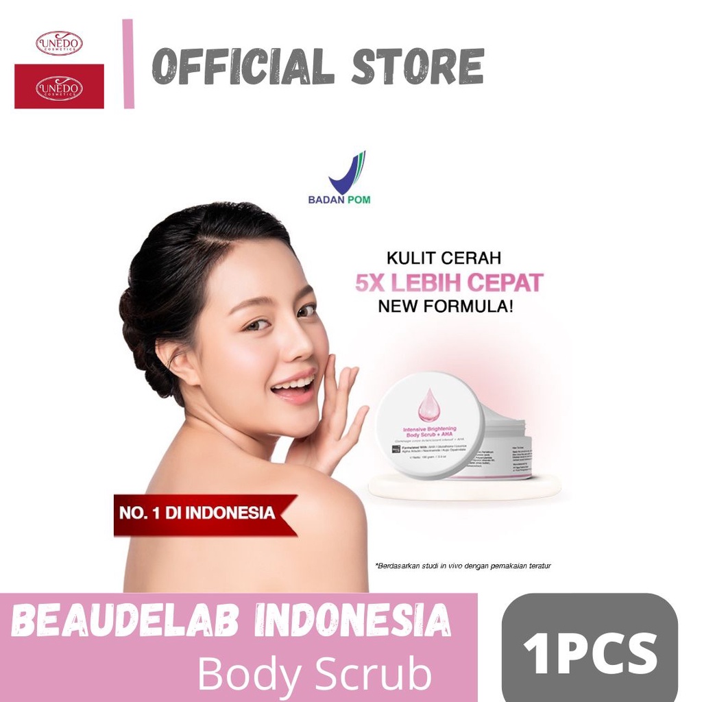 Beaudelab Intensie Brightening Body Scrub + AHA Pemuti Kuli