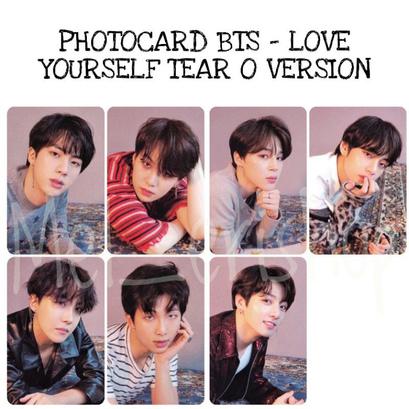 Ready Stock Unofficial Photocard Bts Love Yourself Tear O Version Shopee Indonesia 6282