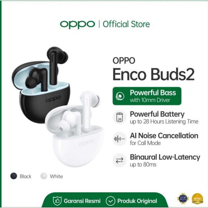 Oppo Enco Buds 2/Oppo Enco Buds2 Garansi Resmi