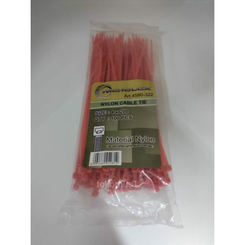 KABEL TIES/KABEL TIS 10CM/15CM/20CM/25CM/30CM-MERAH