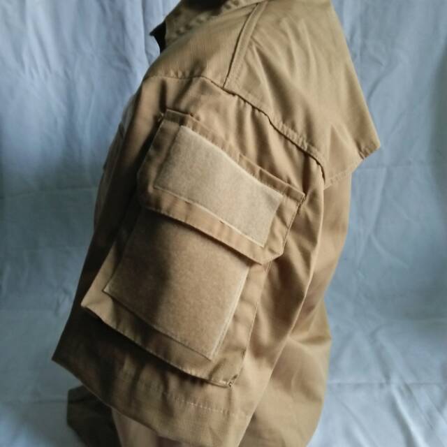 Kemeja taktikal/helikon lengan pendek khaki,abu tua,coklat pns/coyote,hitam,biru dongker,hijau army