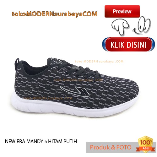 NEW ERA MANDY 5 HITAM PUTIH sepatu wanita sepatu casual sneakers