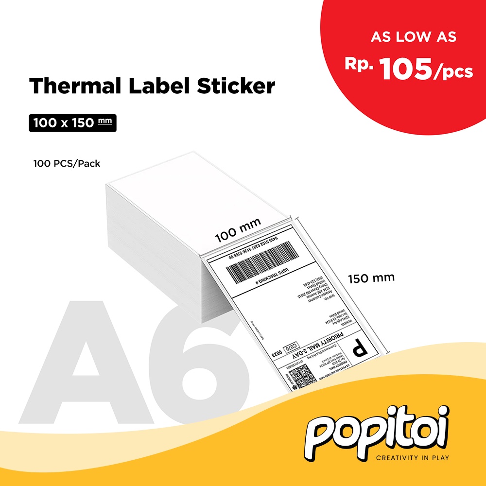 

Thermal Label Sticker 100x150 100 lbr Stiker Kirim Online Shop A6 100 x 150 Termal Barcode Resi