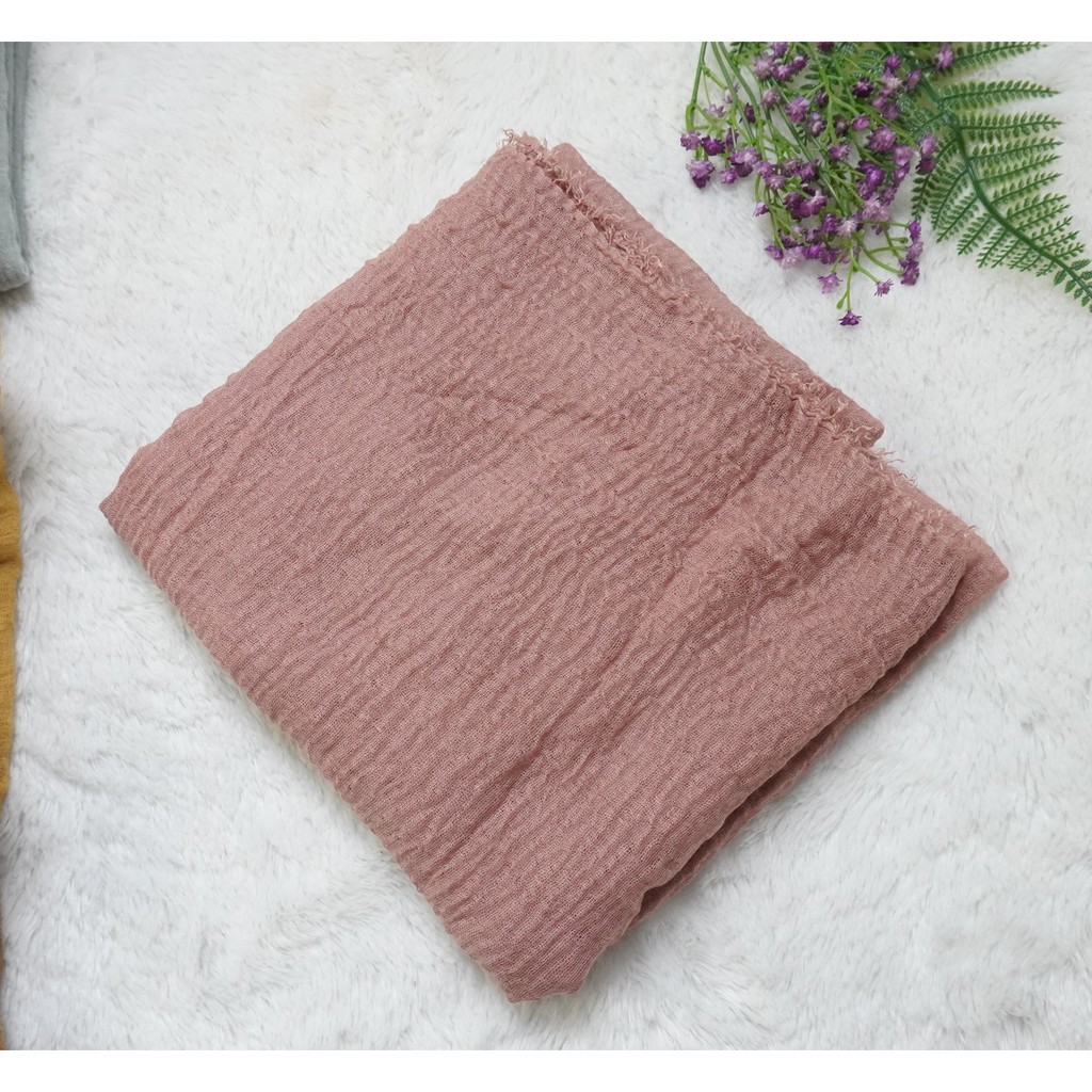 PASMINA CRINKLE MURAH SHAWL / HIJAB PASHMINA CRINKLE RAWIS KUSUT NEGRO SHAWL CRINCLE CRINCKLE IMPORT-D9-BAKED CLAY