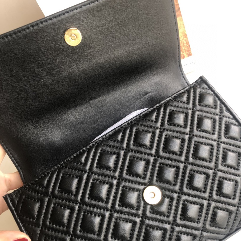 (SameDay Grab)  Bahan Kulit Domba TB 21CM Asli Bordir Belah Ketupat Tekstur Besar Wanita Tas