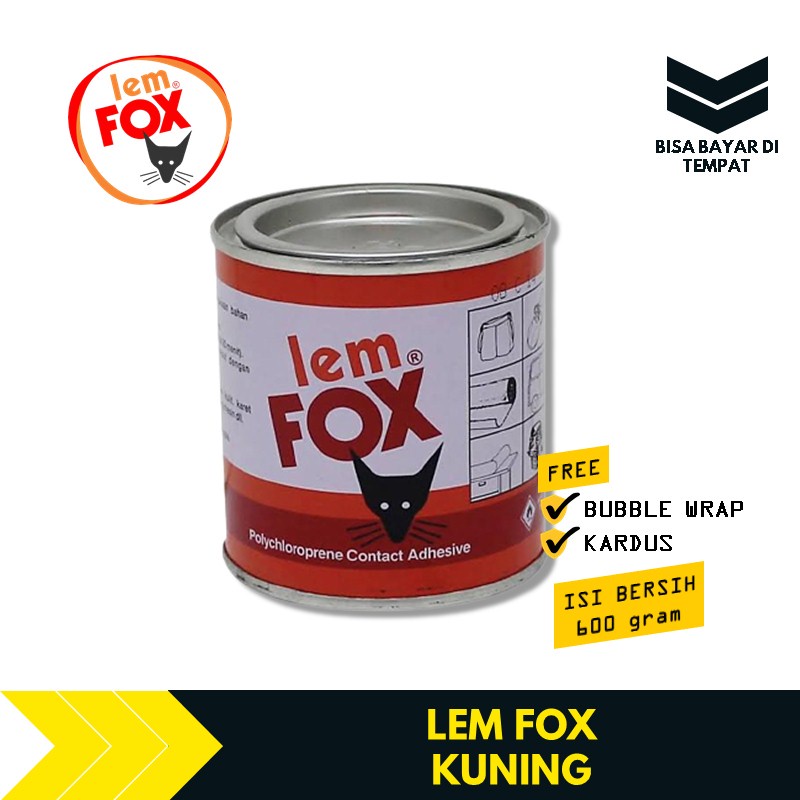 

Lem Fox Kuning Lem Kayu Fox Kaleng 600 gram TBA797