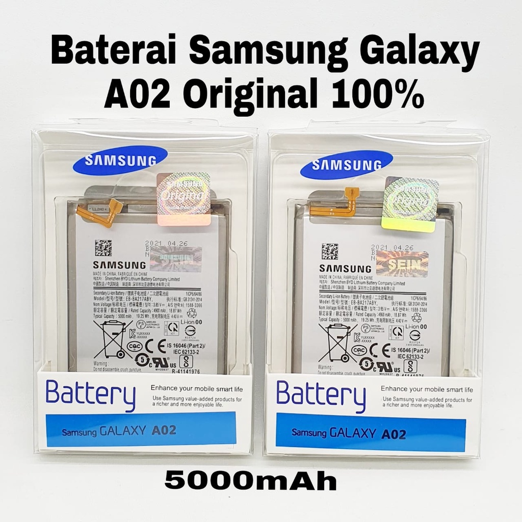 Baterai Samsung Galaxy A02 EB-BA217ABY Original 100%