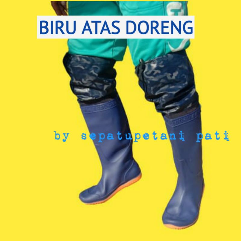 SEPATU BOOT BOOTS BOT But Sawah Petani Nelayan Rawa Kebun Mancing Ladang Panjang Karet 60 Cm Anti Keong Bukan AP Biru Import Banjir Lumpur Anti Air Serbaguna Lentur Tanpa Sambungan Safety Pria Wanita Beling Ular Pantai Traktor Pasar Mekanik Tali