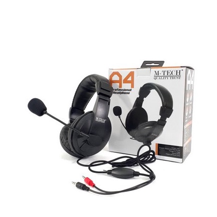 ITSTORE Headset Headphone Kabell AUX 3.5mm murah 450 m-tech genius garansi