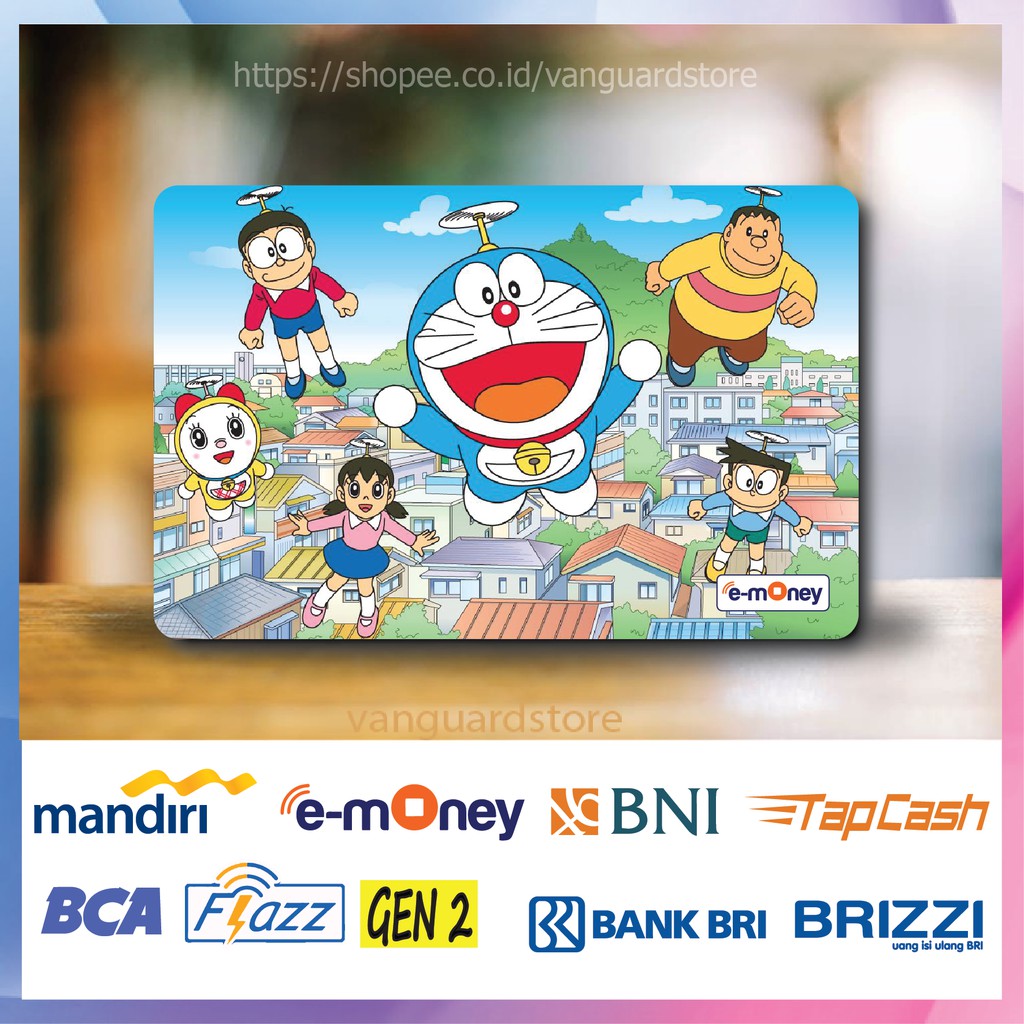 KARTU E MONEY E TOLL NOBITA ANIME 59 EMONEY MANDIRI FLAZZ BCA BNI TAPCASH BRIZZI BRI-1 SISI