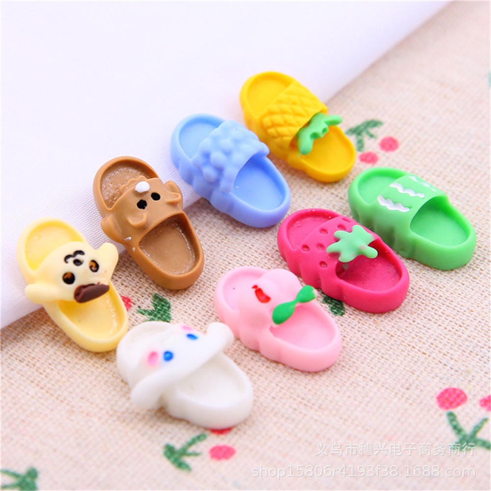 【COD Tangding】10pcs Lem Resin Bentuk Krim Untuk DIY Aksesoris Rambut / Jepit / Casing Handphone