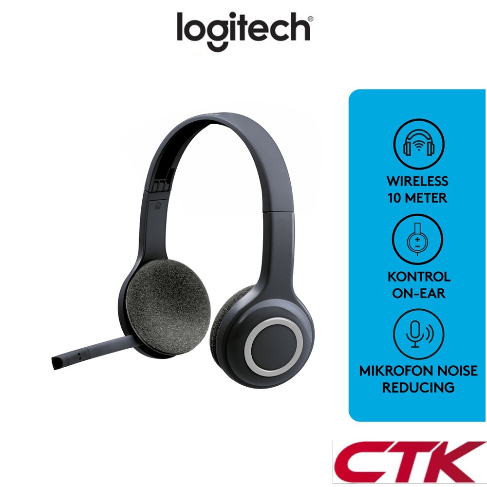 Jual Logitech H600 Wireless Headset Headphone with USB dongle Shopee