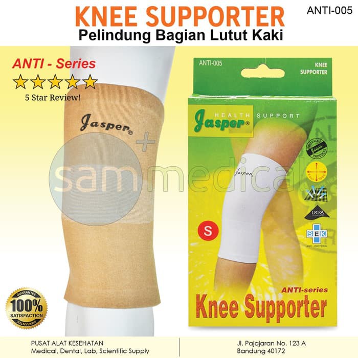 Medica - Jasper Knee Support Antibacteria ANTI   005   Penyangga Lutut Kaki