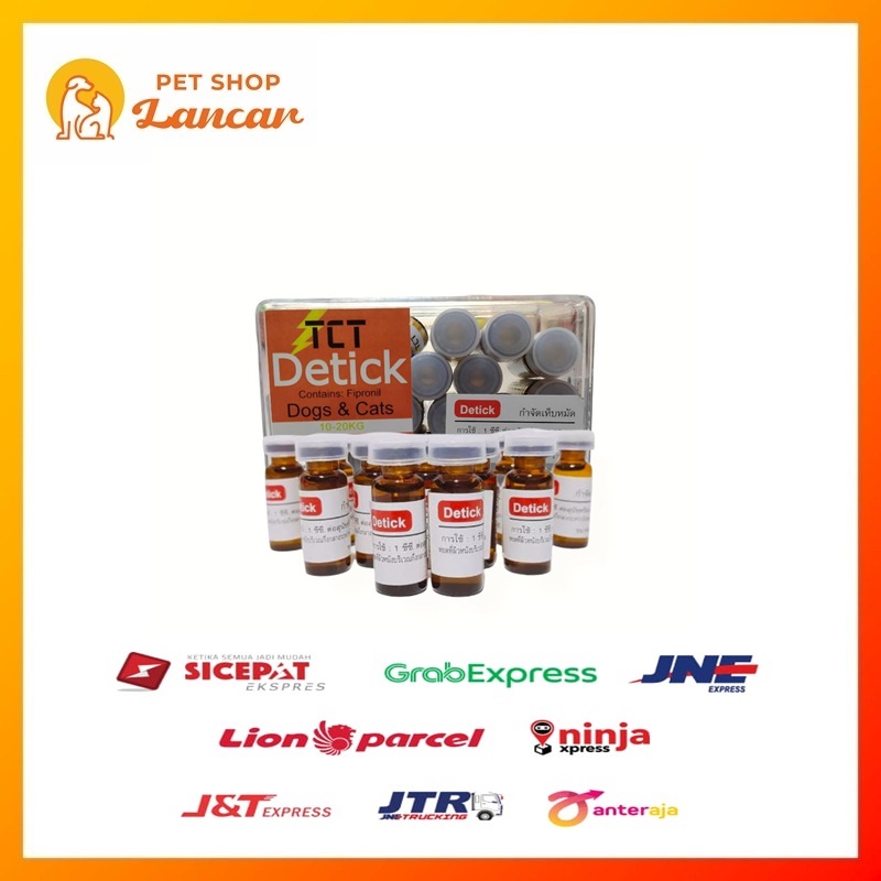 Detick 2ml 10-20 kg Dogs &amp; Cats - Tetes Kutu Anjing &amp; Kucing