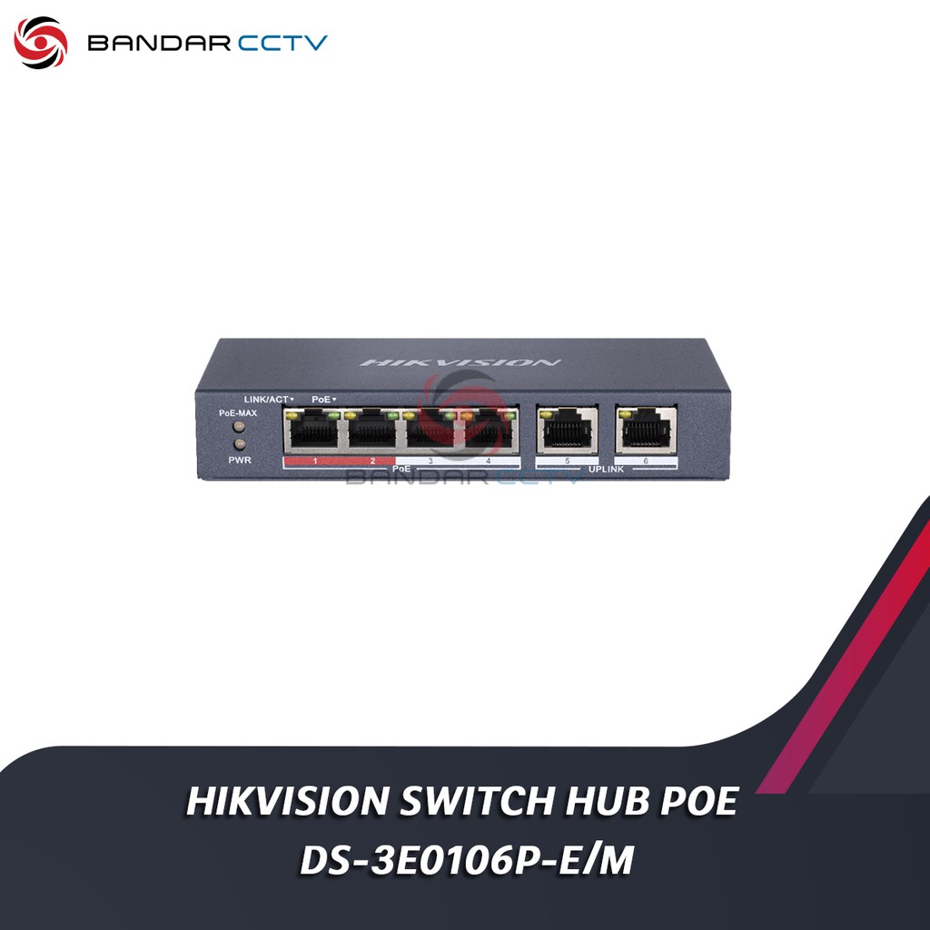 Hikvision Switch Hub POE DS 3E0106P EM