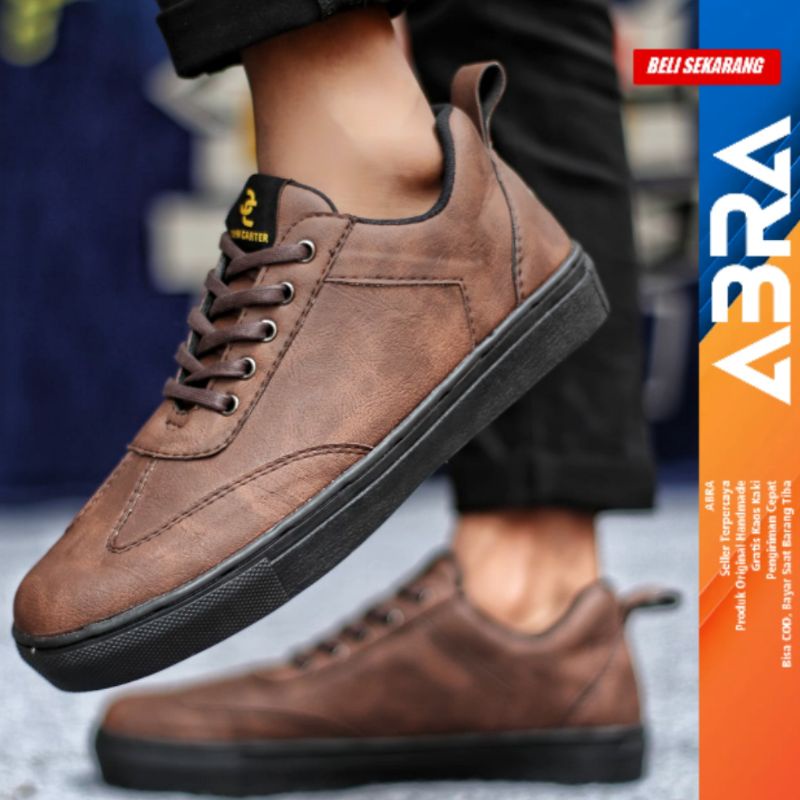 Sepatu Formal Pria Casual Sneakers Kulit Original JIM ABRA