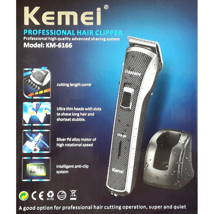 Kemei Km 6166 Washable Body Groomer Trimmer For Men Shopee Indonesia