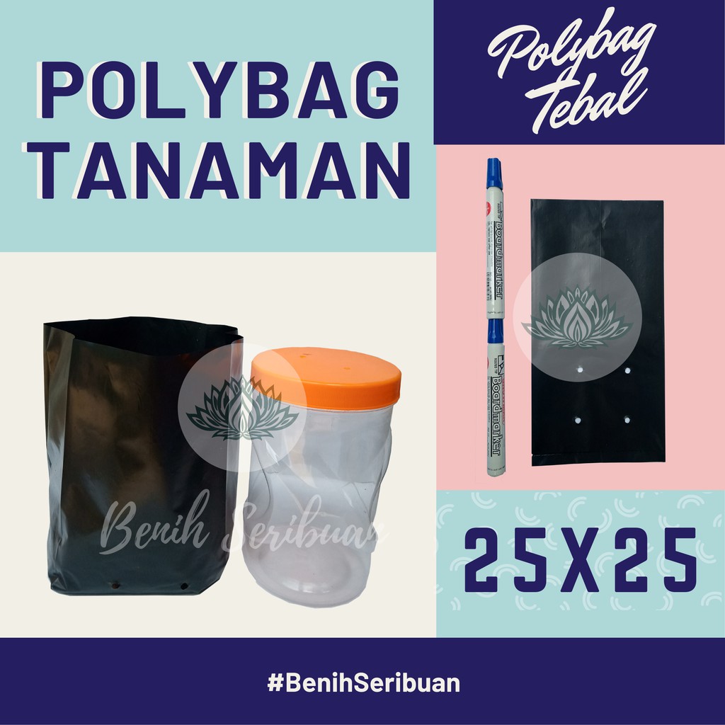 Polybag Tanaman Tebal 25x25 Plastik Polibag Sedang Polibek 25 x 25 Pot Benih Bibit Bunga Sayuran