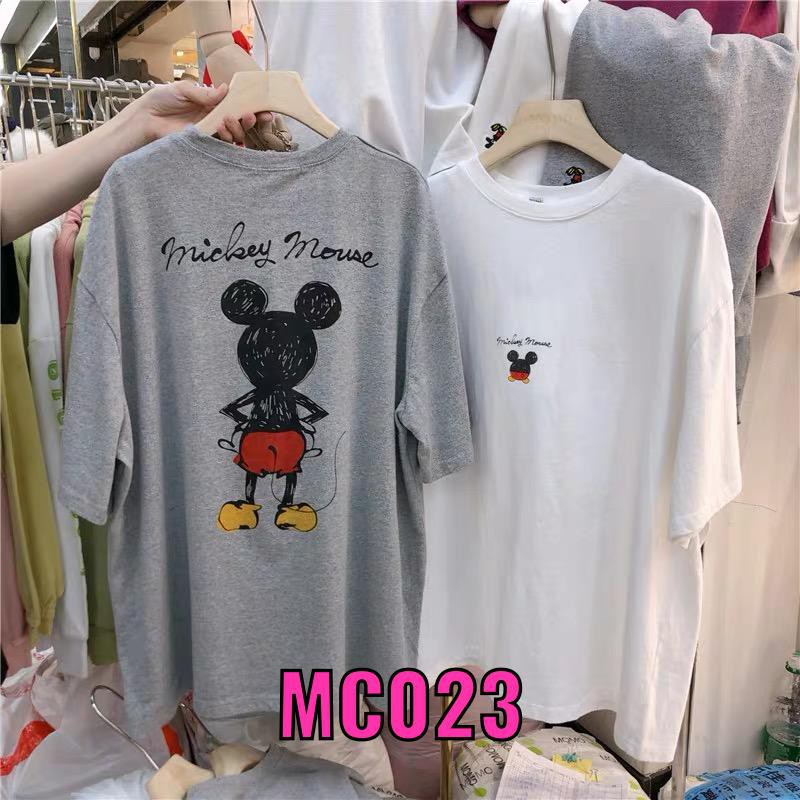 Oversize Tee Tshirt Model Longgar Utk Wanita Motif Mickey Mouse MC023