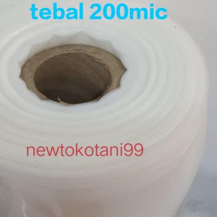 ✹ Plastik UV 14% lebar 4,2 meter tebal 200 micron atap green house hidroponik dan kolam plastik uv l