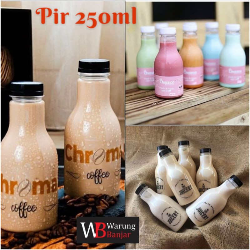 Botol Plastik Pir 250 ml Botol Jus Botol Kemasan plastik  Botol plastik murah Botol Unik