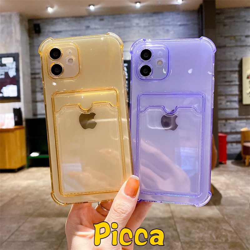 Casing Samsung A14 5G A12 A04 A22 A04E A03S A10S A32 A52 A72 M12 A50 A51 A21S A52S A30S A50S Dompet Kartu Soft Tpu Cover Case