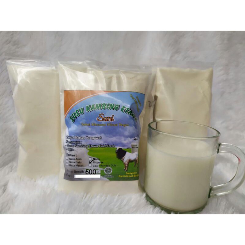 

tanpa krimer susu kambing Madu, Propolis, Gula aren, Gula batu 500g