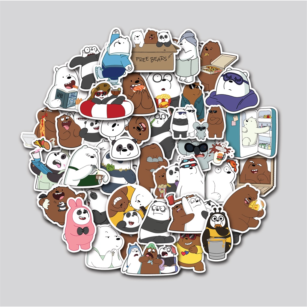 STICKER PACK WE BARE BEAR 2 | STICKER TUMBLER | STIKER LAPTOP KOPER HELM