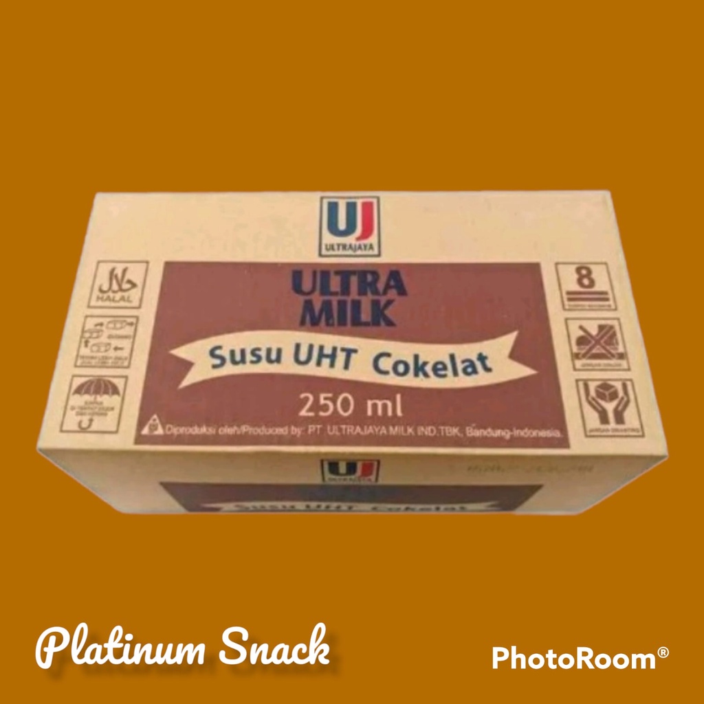 Susu UHT Ultra Milk 250 Cokelat, Strawberry, Full Cream 1 Dus (24 x 250ml)