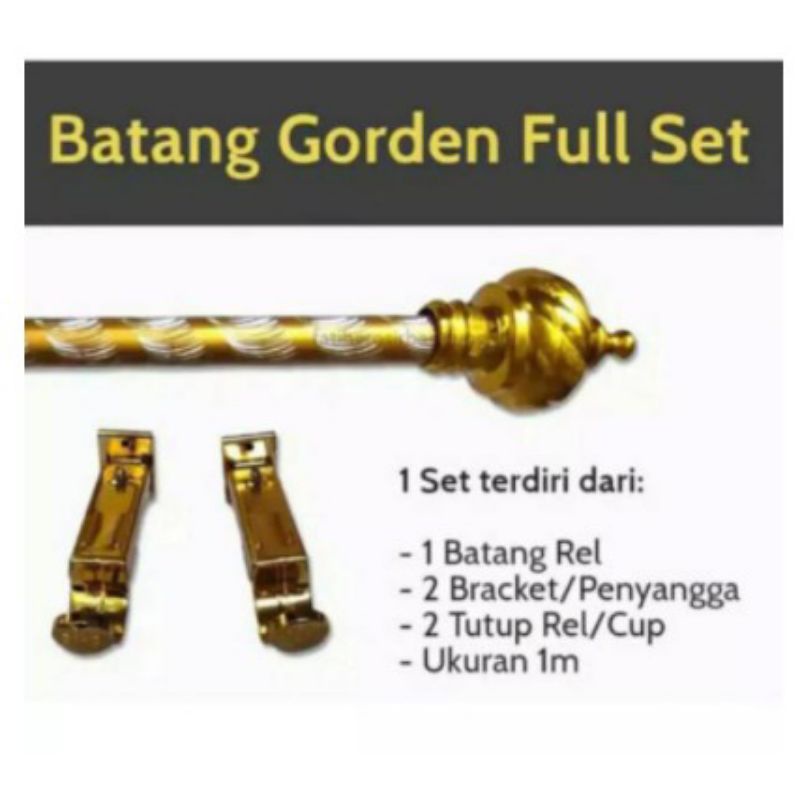 Tongkat Gorden Jendela / Rollet Gorden /Batang Gorden