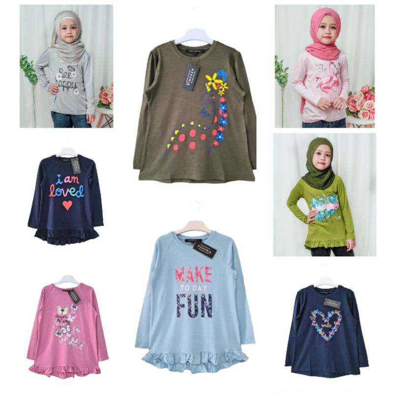 Kaos Blouse Anak Premium Azhania ORIGINAL Gracia OS