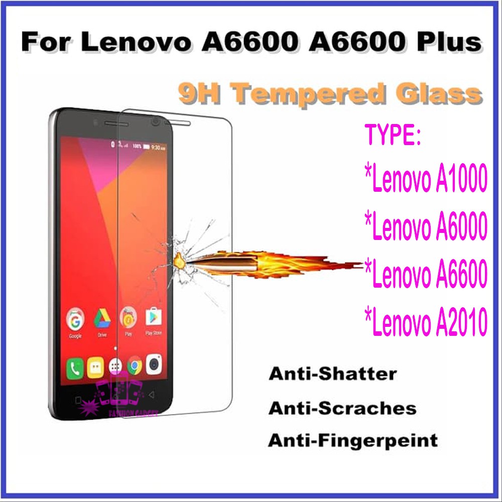 TEMPERED GLASS LENOVO A1000 / LENOVO A6000 / LENOVO 6600 / LENOVO A2010 ANTI GORES KACA TEMPER GLASS CLEAR