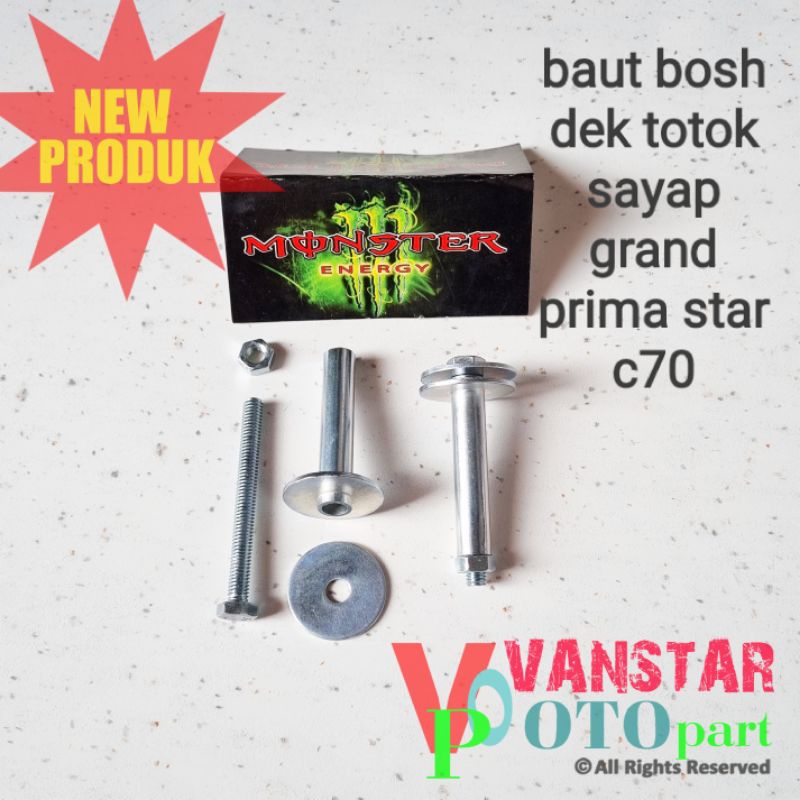 baut bos bosh dek sayap totok legshil Astrea grand bulus prima star legenda C70 sepasang