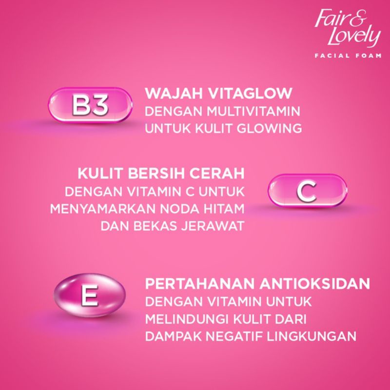 Fair &amp; Lovely | Glow &amp; Lovely Facial Foam 100 Gr - Sabun Pembersih Wajah Multivitamin