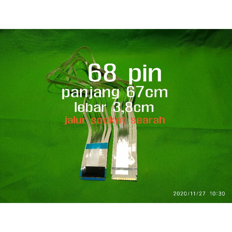 Kabel data flexible fleksibel LVDS 68 jalur pin panjang 67cm AWM 20861 original